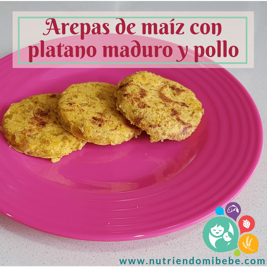 Receta de Arepas de Maíz con Plátano Maduro y Pollo