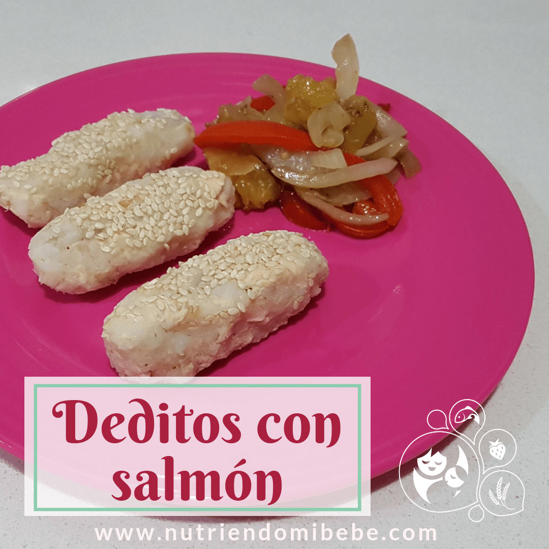 Nutriendo mi Bebé Recetas Deditos de Salmón para bebés