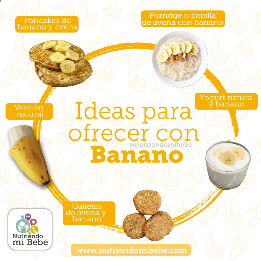Ideas para dar banano a los bebés