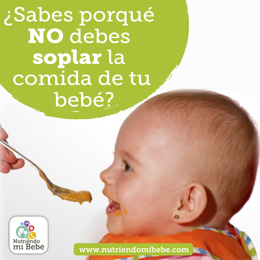 Porqué no soplar la comida de los bebés?