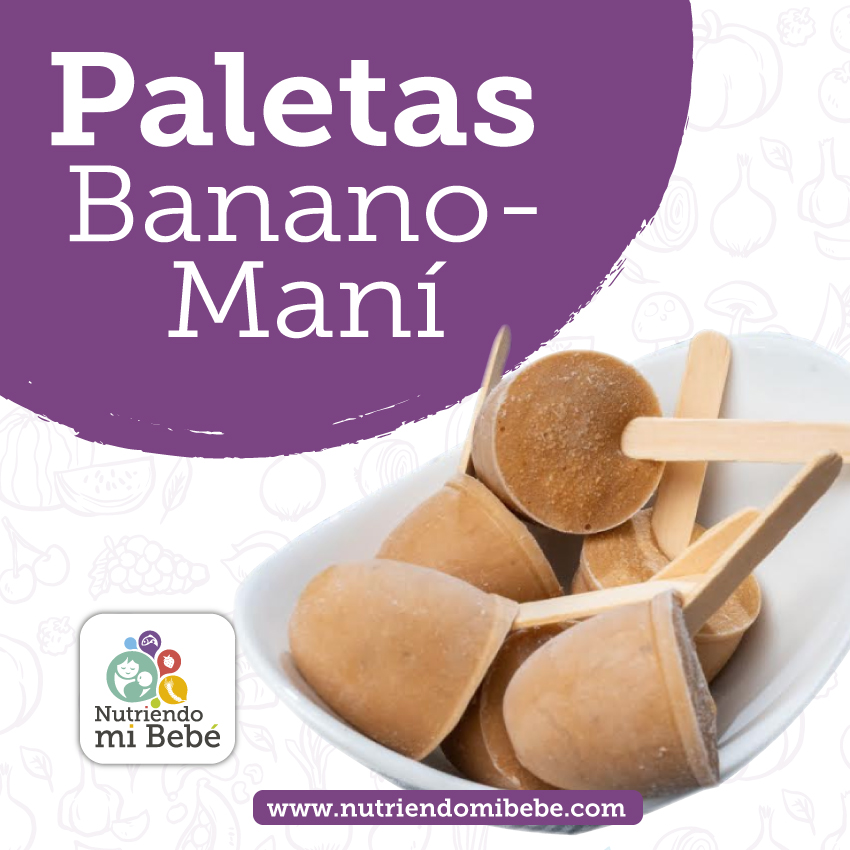 Snack Paletas de Banano-Maní