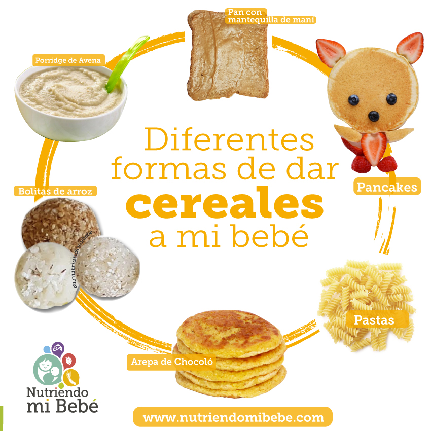 Formas de dar cereal a los niños