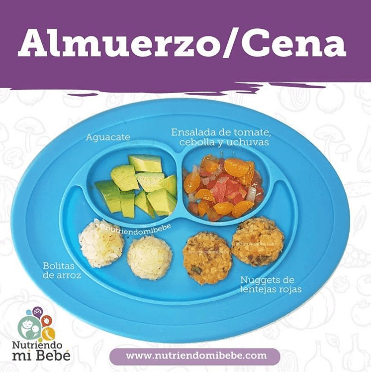 Idea de almuerzo y cena para bebés