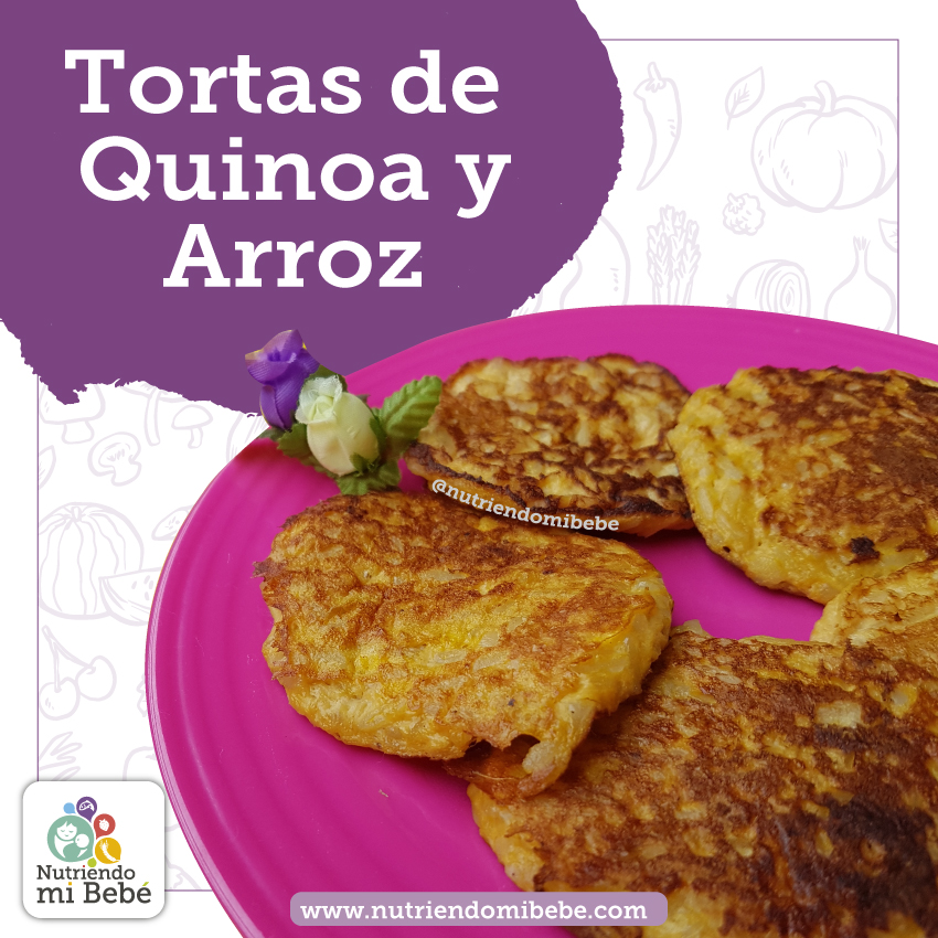 Tortas de quinoa y arroz para bebés