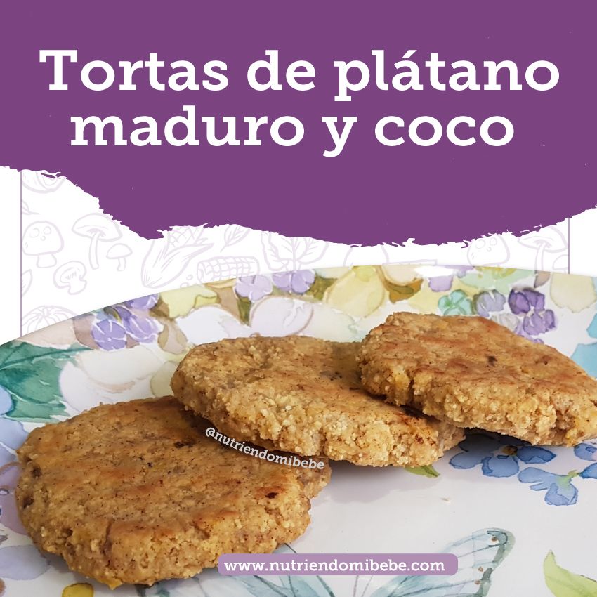 Receta de Tortas de plátano maduro y coco