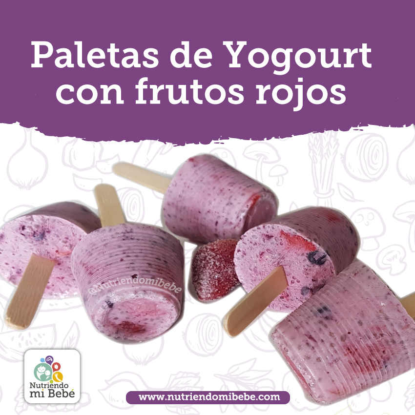 Paletas de Yogurt con Frutos Rojos
