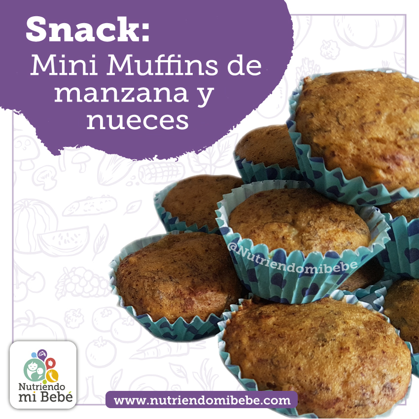 Mini muffins de manzana y nueces